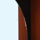 Mid-century wall shelf with mirror / 1960s / 1970s / Danish modern design / black