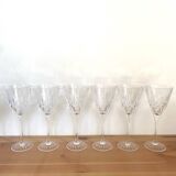 Large thomas webb water glasses - crystal - romeo model - vintage