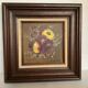 Tableau bouquet de fleurs huile sur toile Rabaey