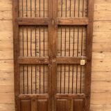 Teak patio door