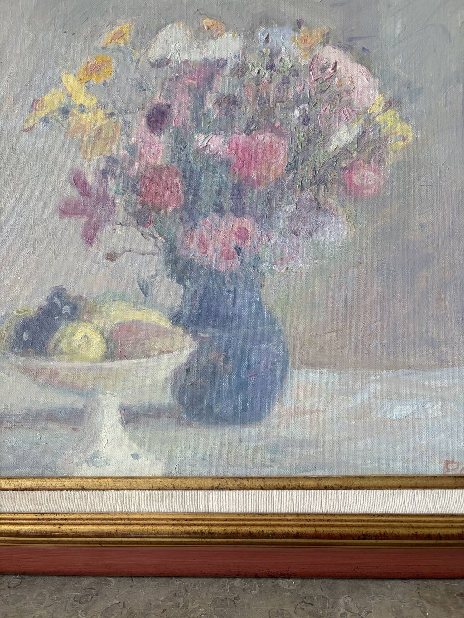 Bouquet d’automne, huile sur toile signée
