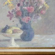 Bouquet d’automne, huile sur toile signée