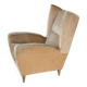 Mid-Century attributed Melchiorre Bega single Armchair in velvet. Italy 195