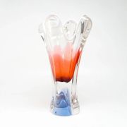 Mid-century modern vase, glass, designed by J. Hospodka, Czechoslovakia, 1960s