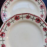 6 vintage ironstone dinner plates from Céranord Saint-Amand - Monique