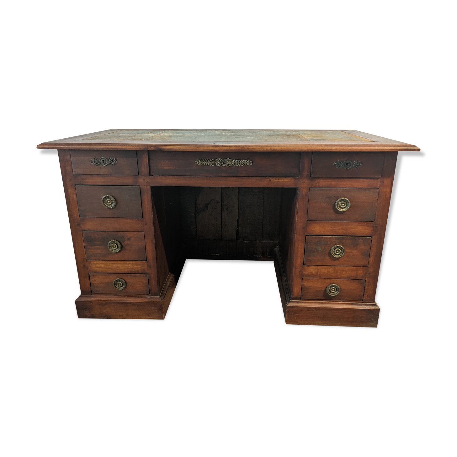 Old desk leather top