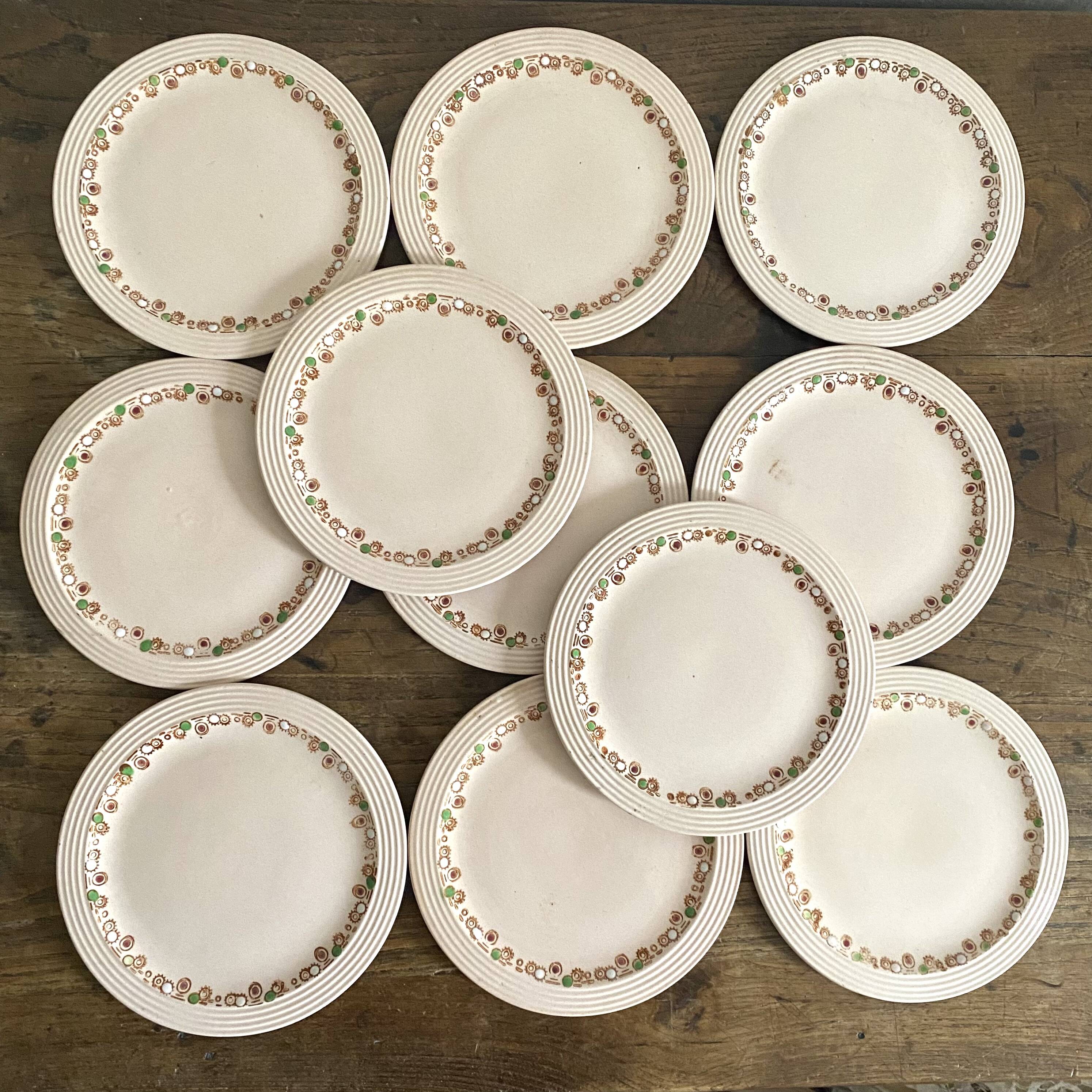 Longwy Art Deco Betty dessert plates