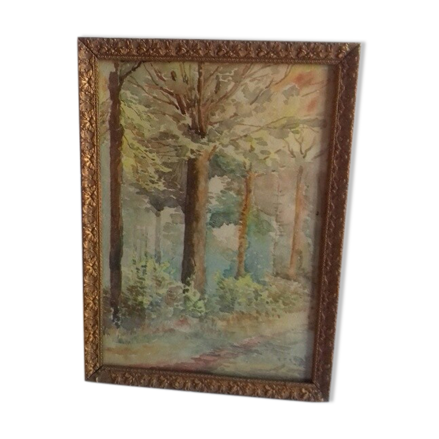 Ancient painting, watercolor "autumn sonata"