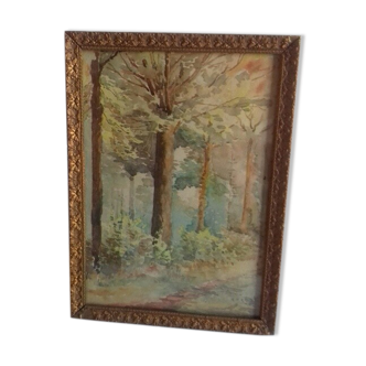 Ancient painting, watercolor "autumn sonata"