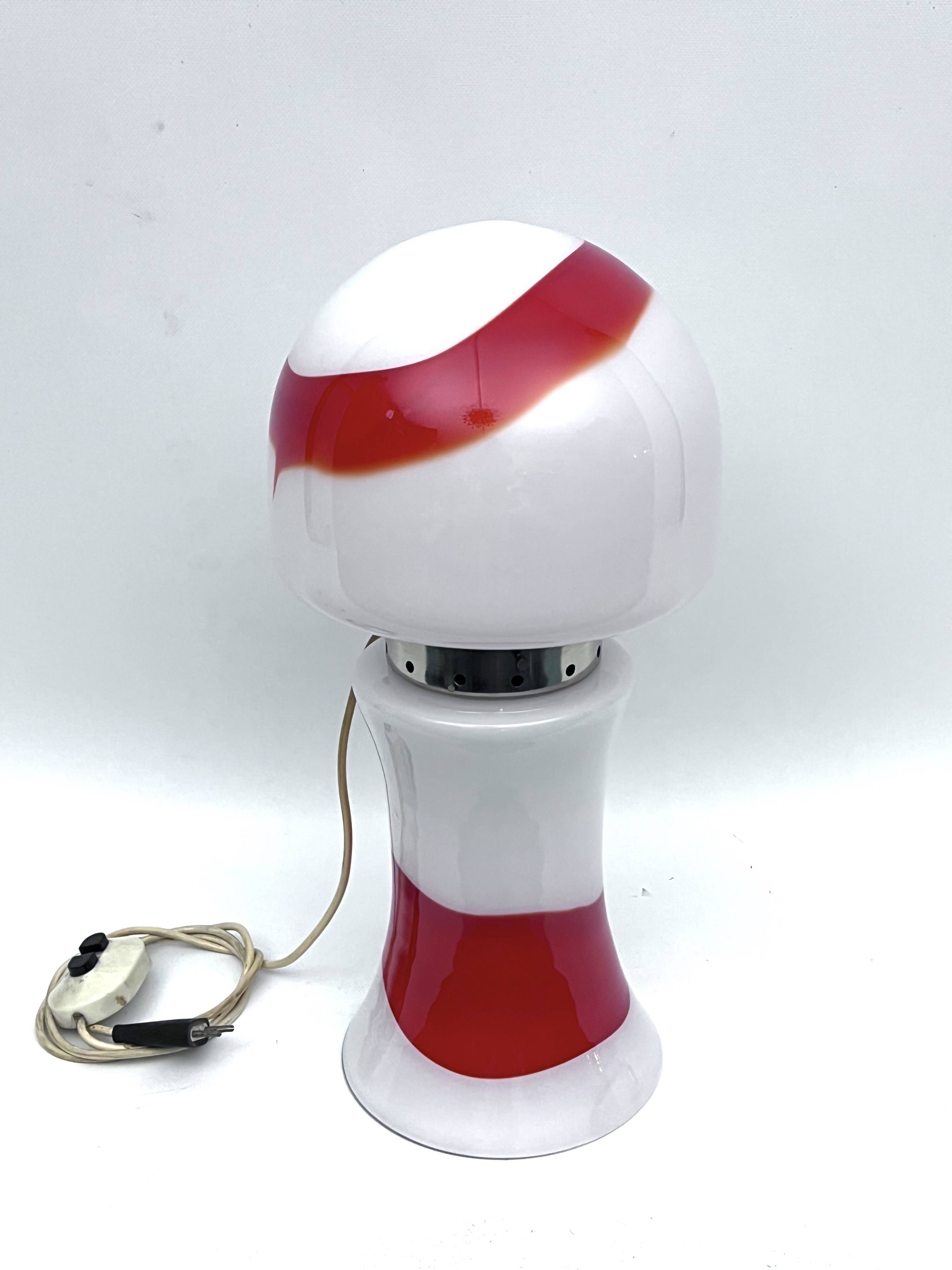 Space age Murano glass table lamp by Mazzega. Italy 1970s