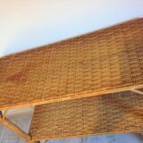 Rattan console / vintage 60s-70s