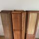 Showcase three vintage glass doors