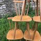 Chaises de bistrot rustique vintage Années 60