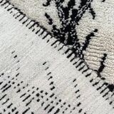 White Berber Beni Ourain wool rug 130x210 cm