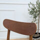 Chaise scandinave teck & tissu vert