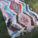 Ancient Berber Boucherouite carpet