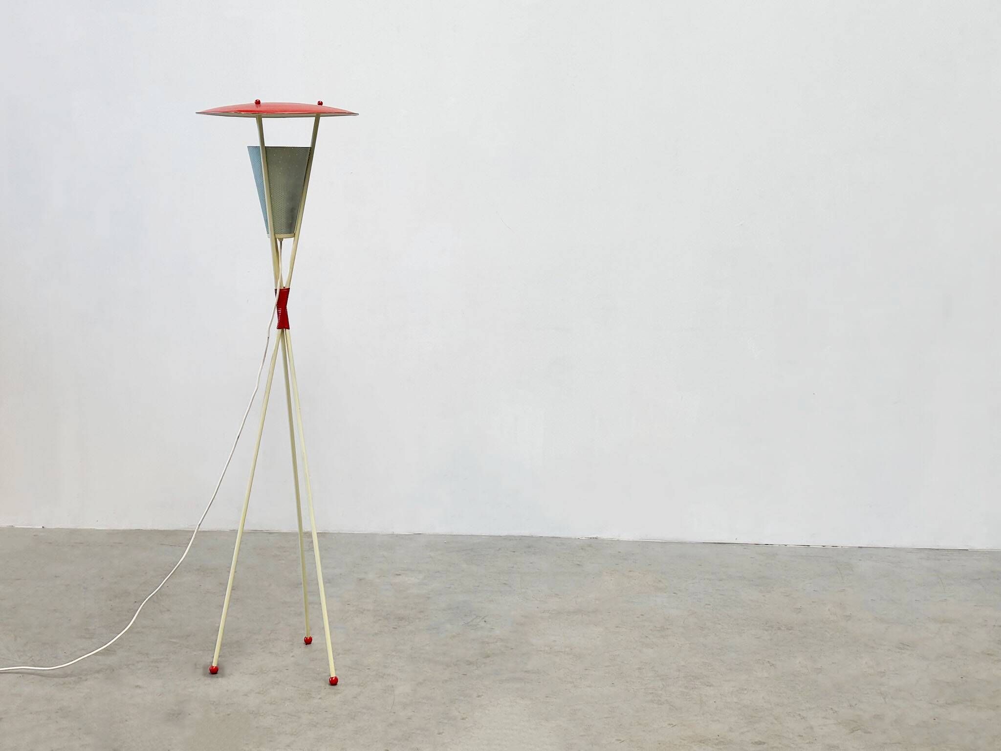 Lampadaire trépied hollandais des années 1950