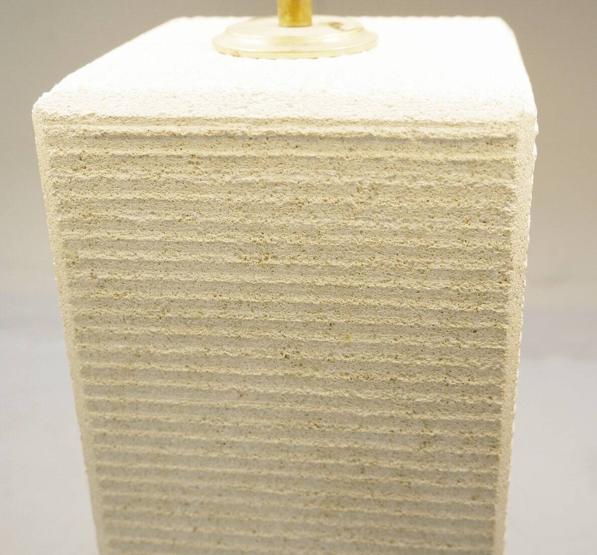 Natural "pierre de france" table lamp - 1970s