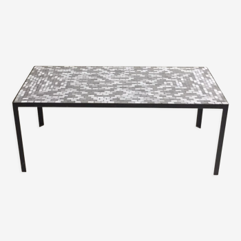 Table basse en céramique grise années 60