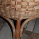 Pouf in osier and rattan from the 70s