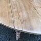 Round table in solid cherry wood, extendable with twisted legs, Louis Philippe style.
