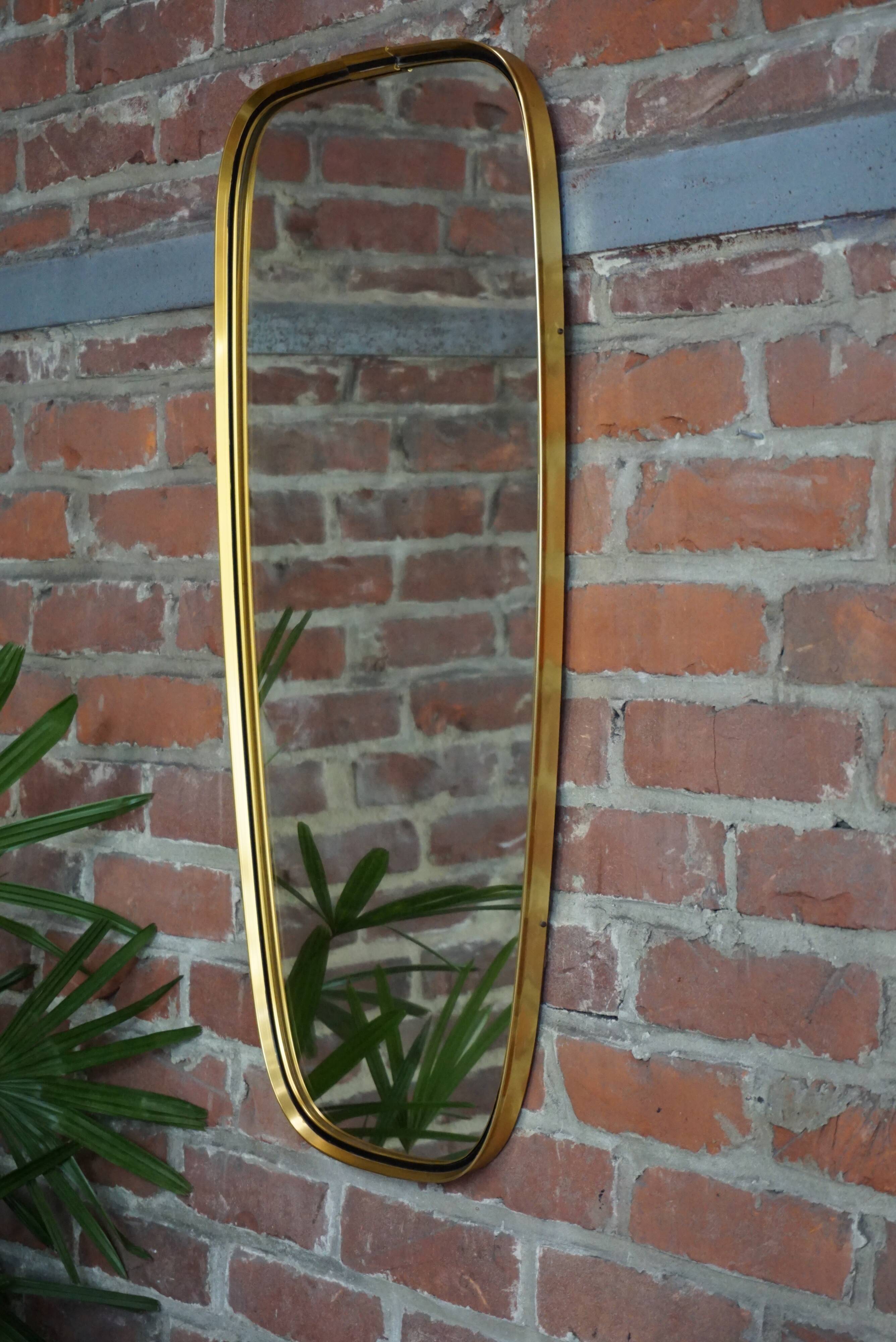 Mirror in brass - 81x38cm