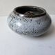 Speckled grey ceramic flowerpot vase Signed Gérald POTT (diameter 12