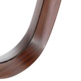 Vintage oval wooden mirror, Italy, 1960s.