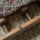 Coat rack vintage wood bamboo four hooks