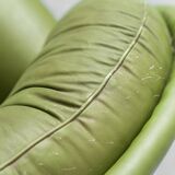 Poltrona in pelle verde anni ’50 vintage modernariato