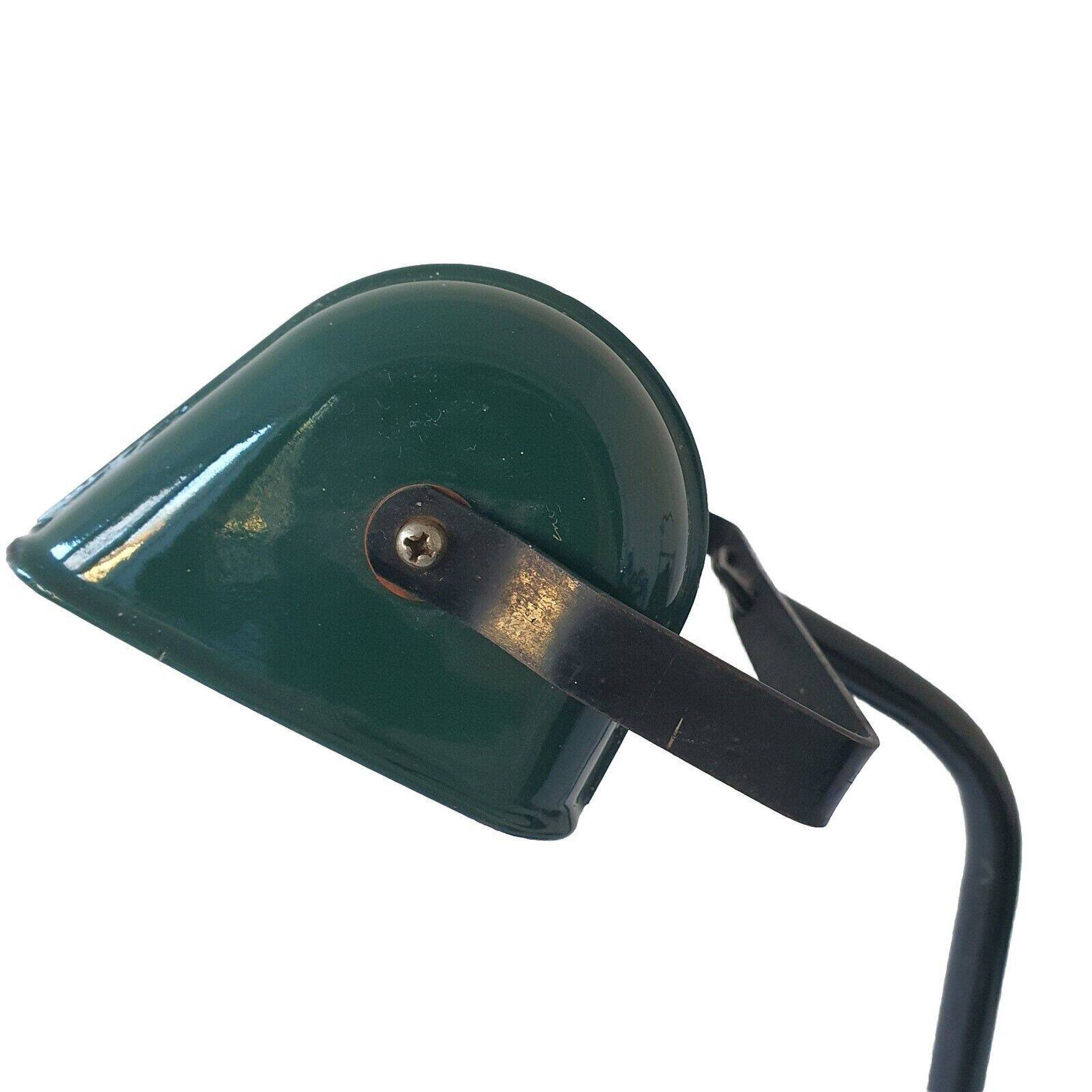 Ancienne Lampe De Bureau Industriel Émaillé Verte Art Déco Fonctionnelle Vintage