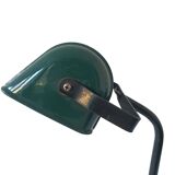 Old Vintage Functional Art Deco Green Enameled Industrial Desk Lamp