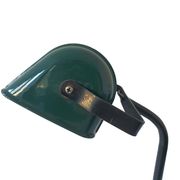 Ancienne Lampe De Bureau Industriel Émaillé Verte Art Déco Fonctionnelle Vintage