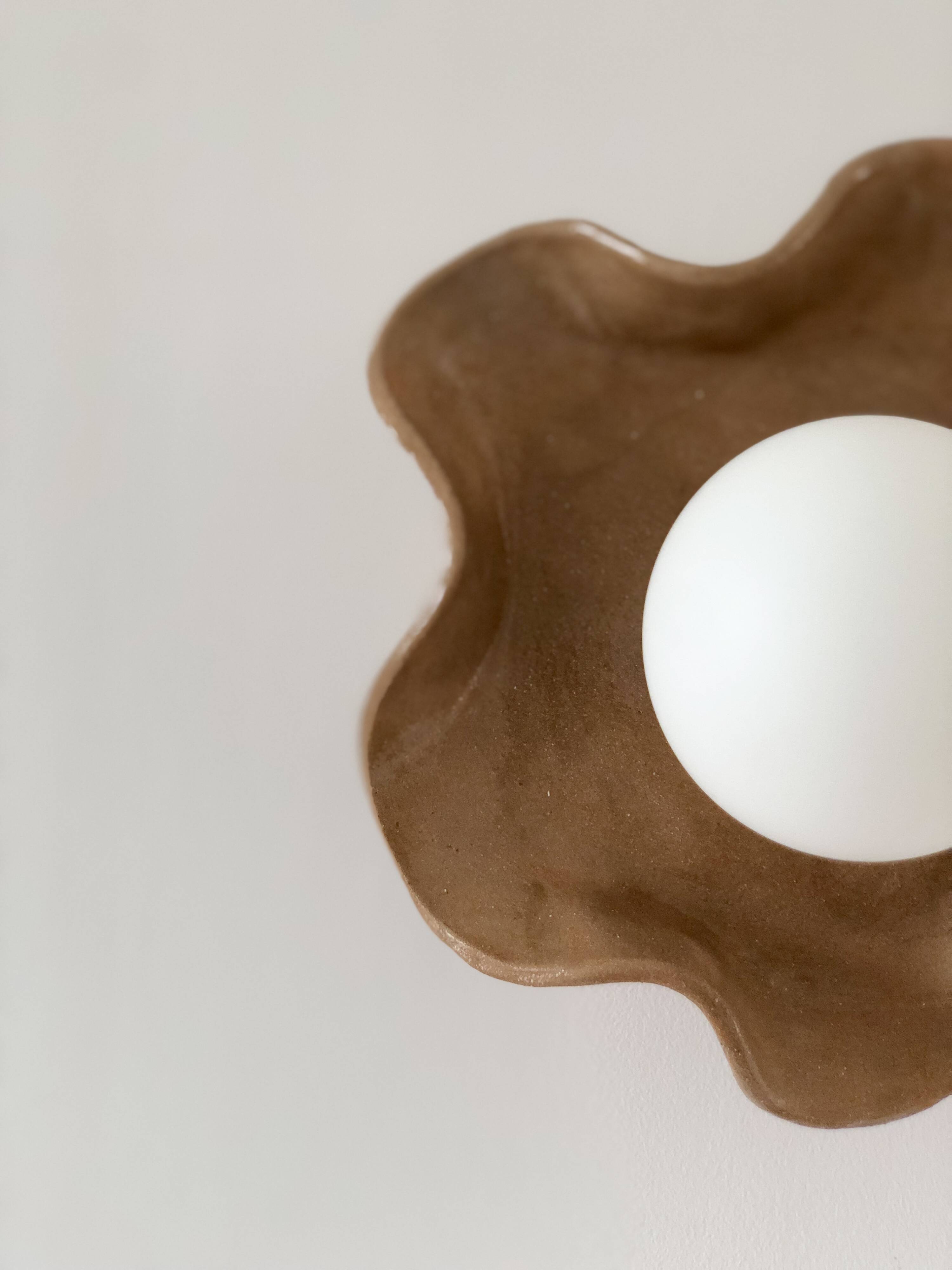 Square Coco Ceramic Wall Light - Chocolate Jelly