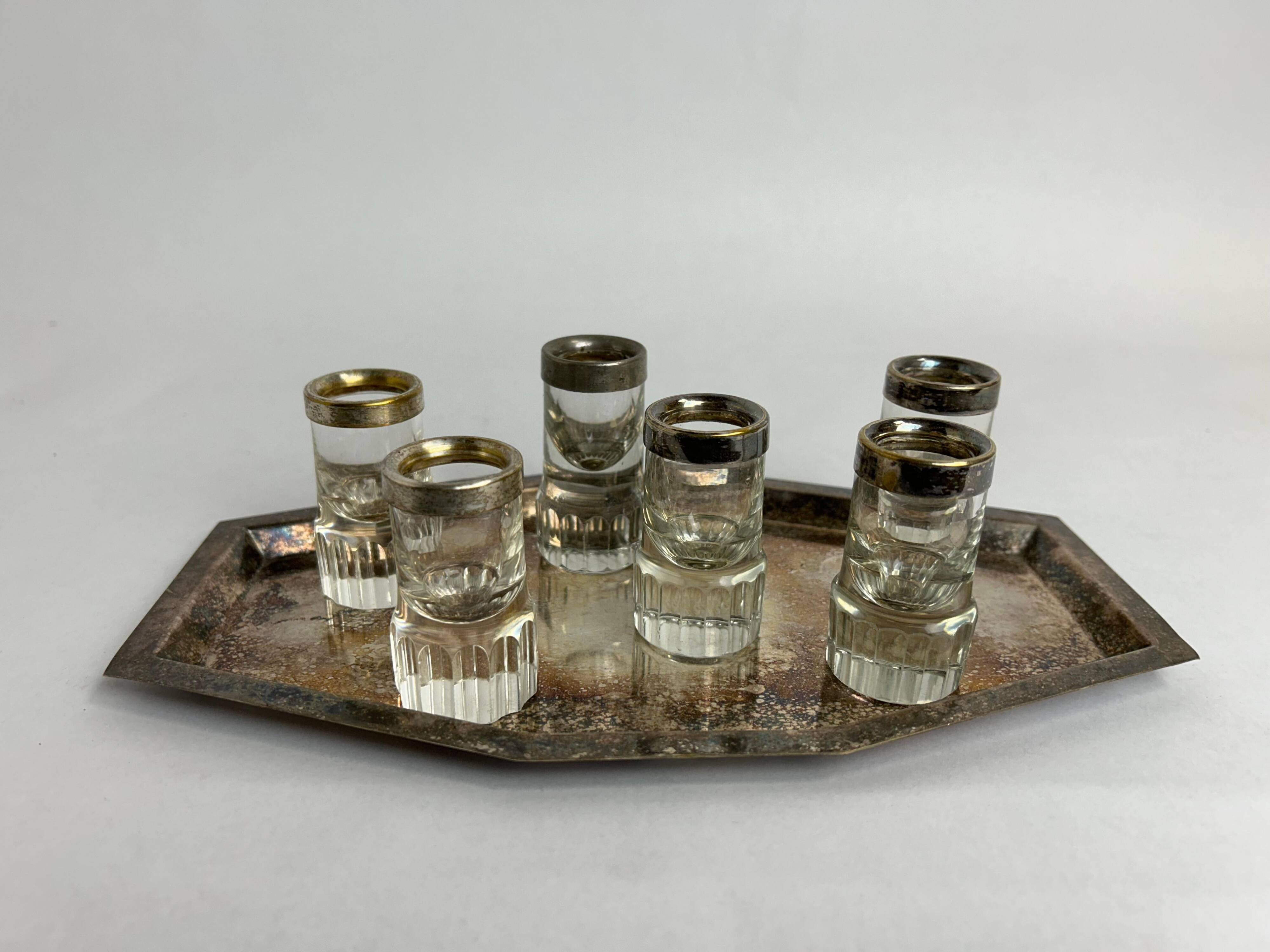 Ensemble de 6 verres à liqueur par Adolf Loos pour Bakalowits & Söhne
