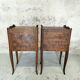 Pair of solid oak bedside tables