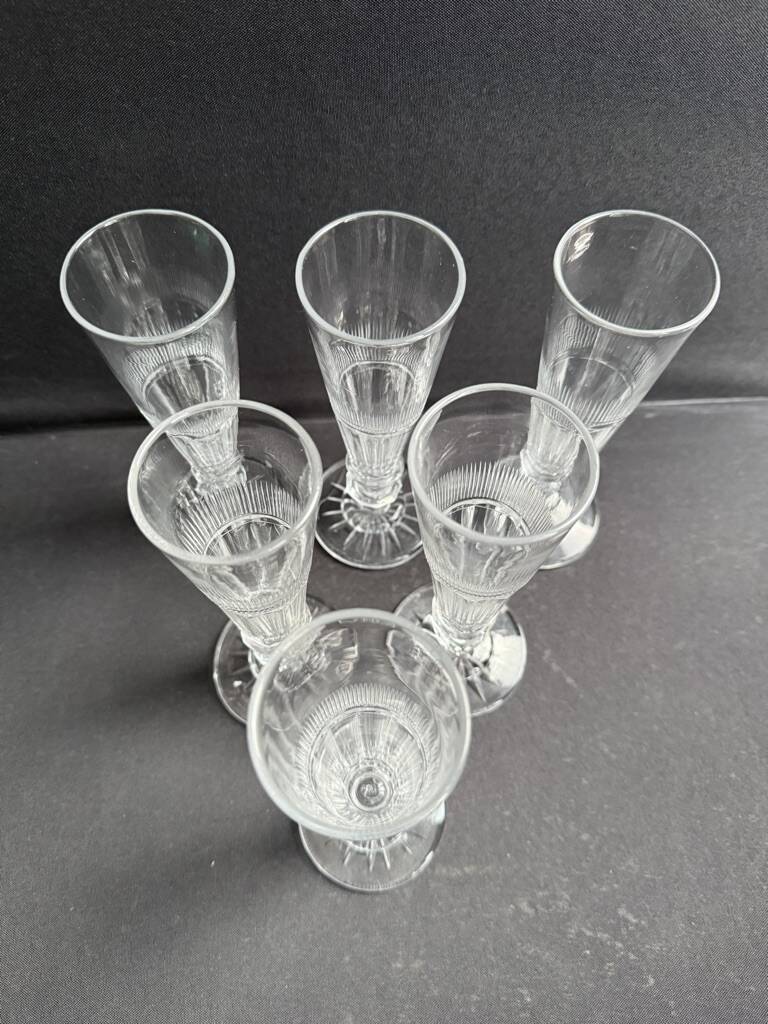 6 Flûtes Baccarat/Saint Louis XIXème