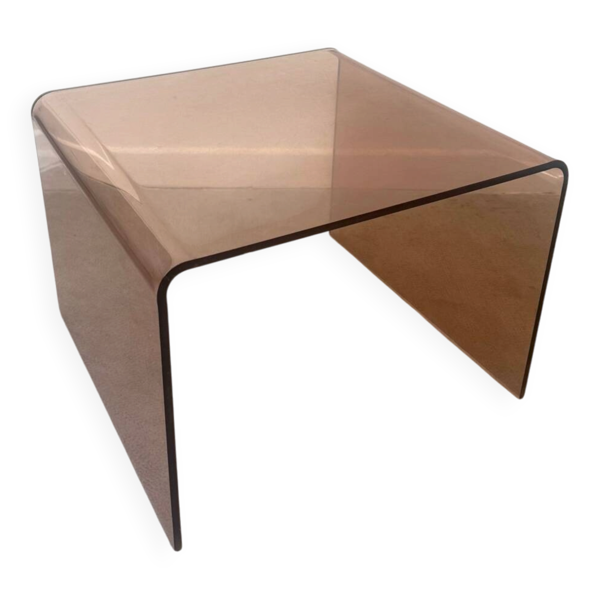 Side table - end table Miche Dumas smoked Plexiglass