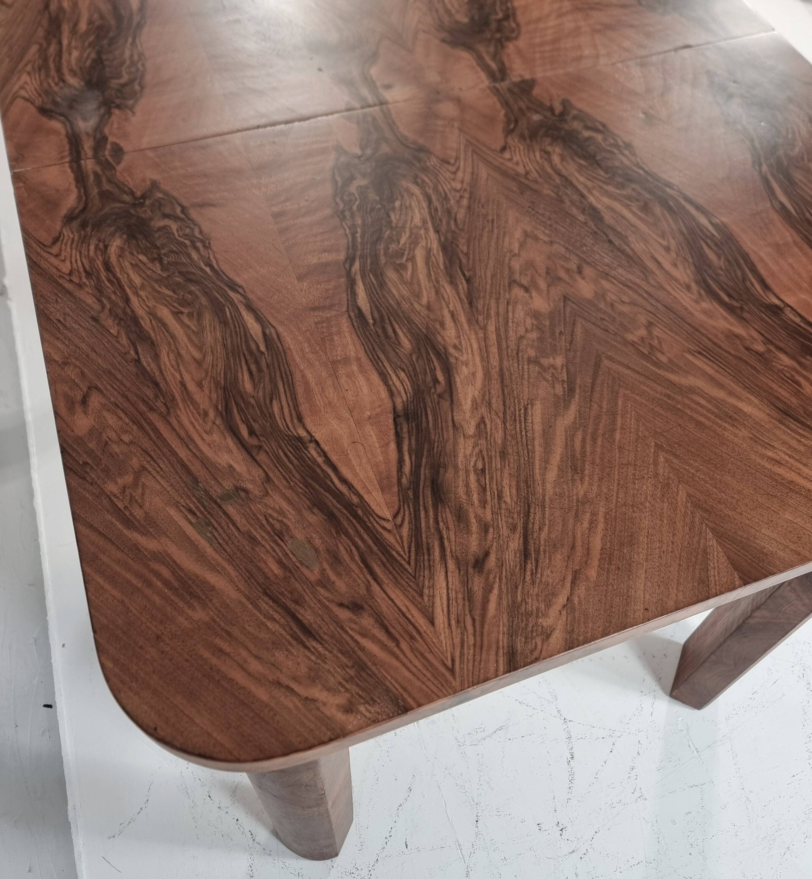 Art Deco dining table in walnut, 1960s