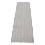 White Neutral Vintage Hemp Kilim Rug sku3799