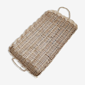 Vintage braided wicker top, basketry