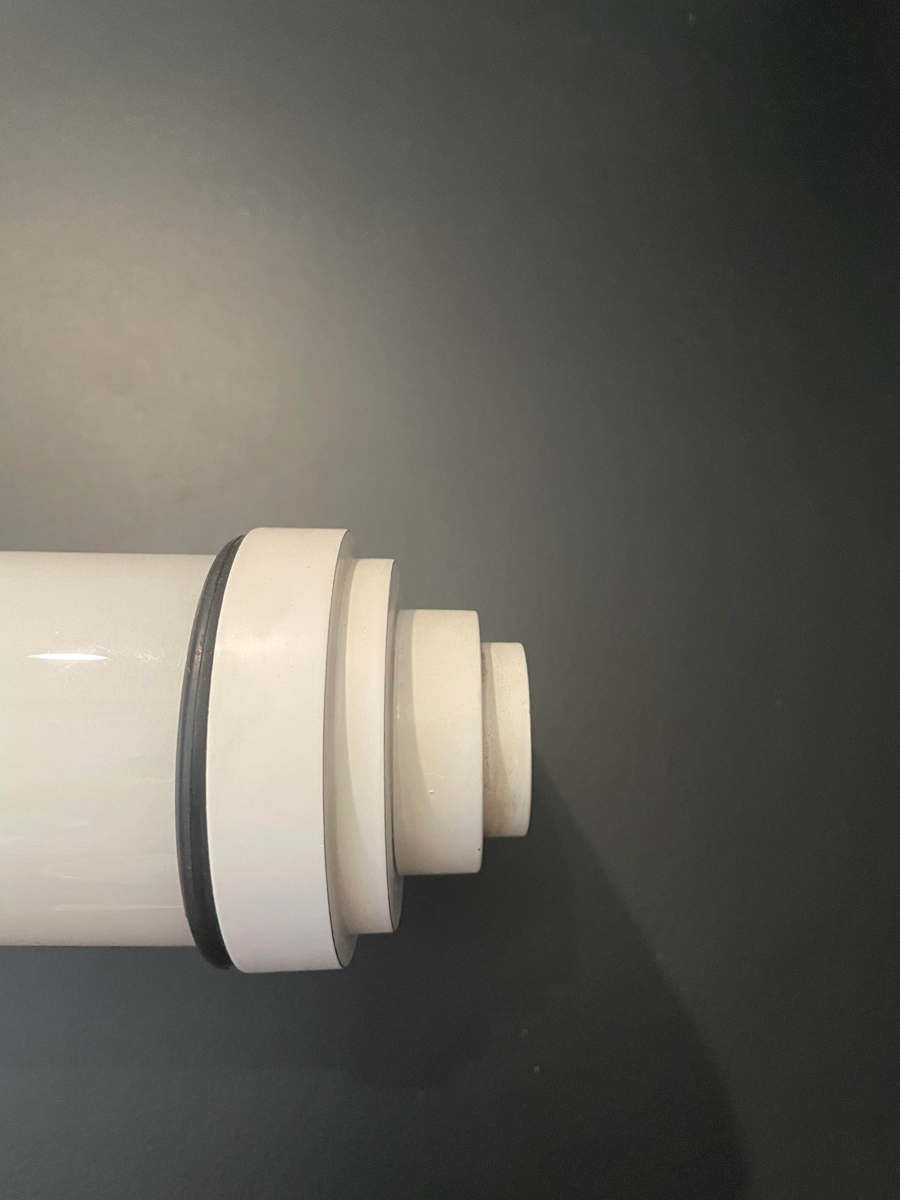 Vintage Calrton MLE wall lamp, Art Deco white lacquered metal