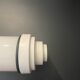 Vintage Calrton MLE wall lamp, Art Deco white lacquered metal