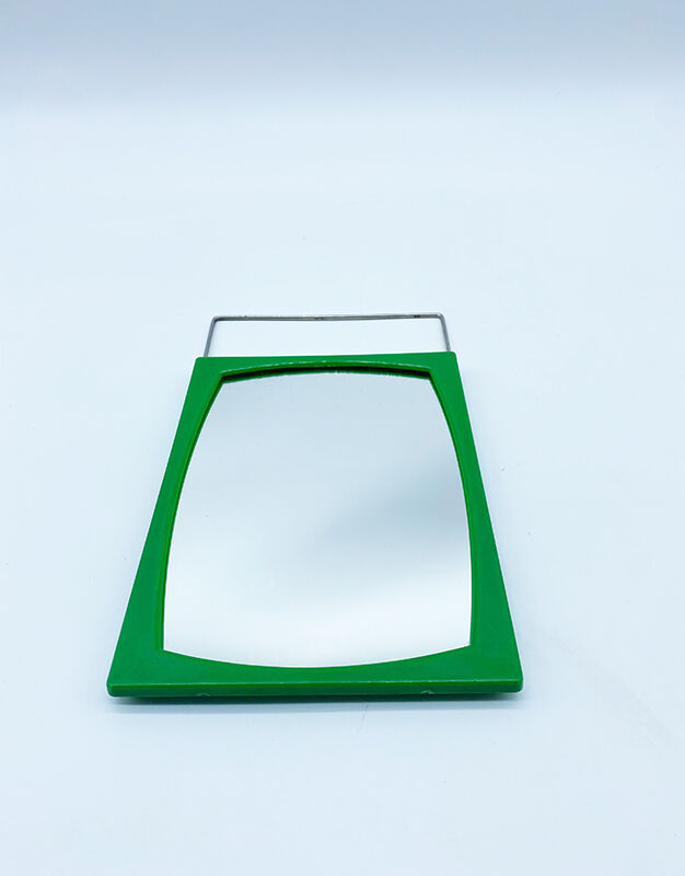 Green barber mirror