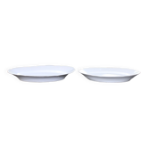 Set of two oval earthenware dishes
