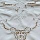 Round embroidered cotton tablecloth