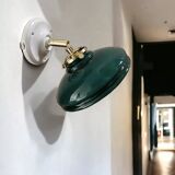 Green opaline wall light