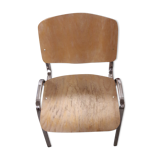 Chair shell in wood frame steel