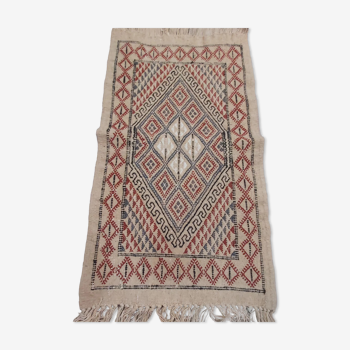 Hand-woven multicolored margoum rugs, 106x58 cm