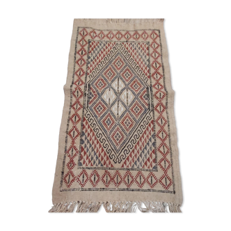 Tapis margoum multicolore tissé main, 106x58 cm